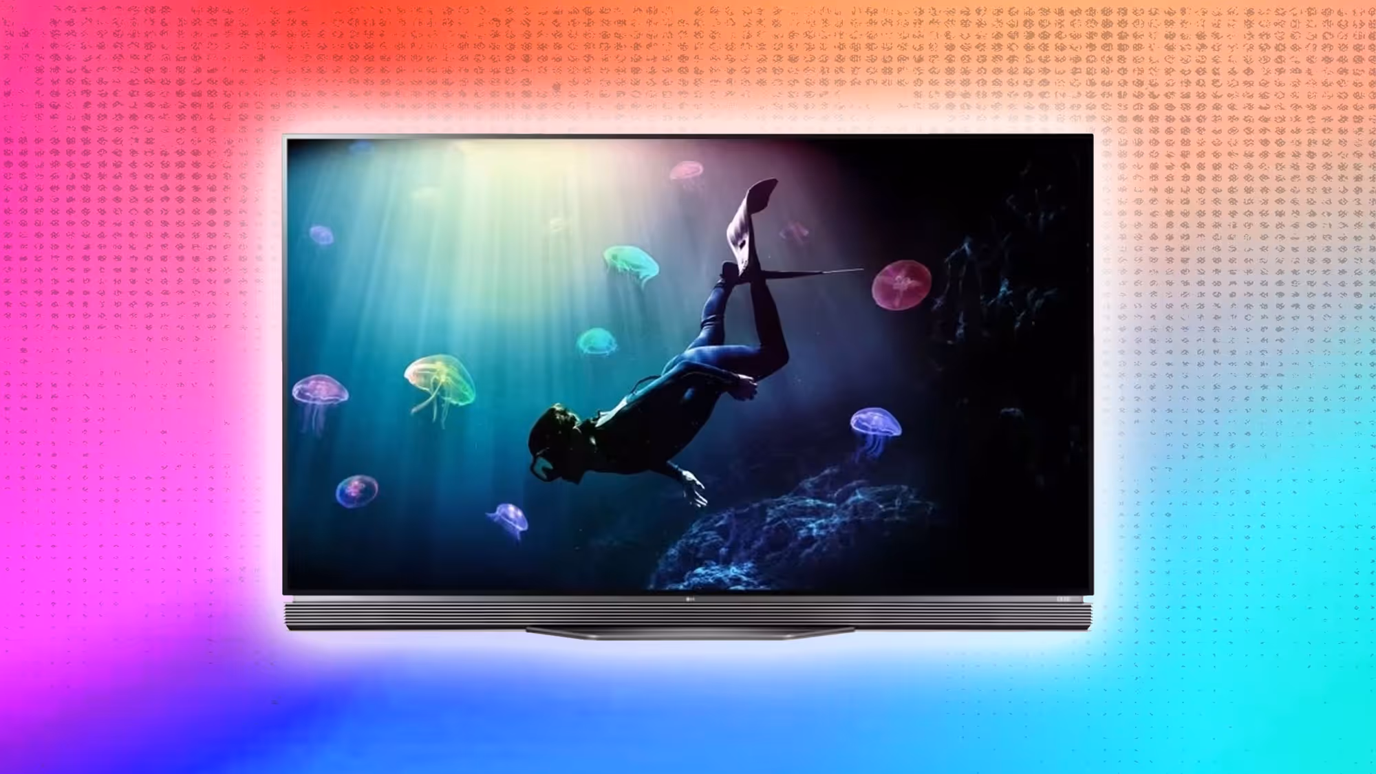 A picture of a 2016-model LG television